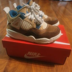 Nike Kids Tan and Blue Sneakers